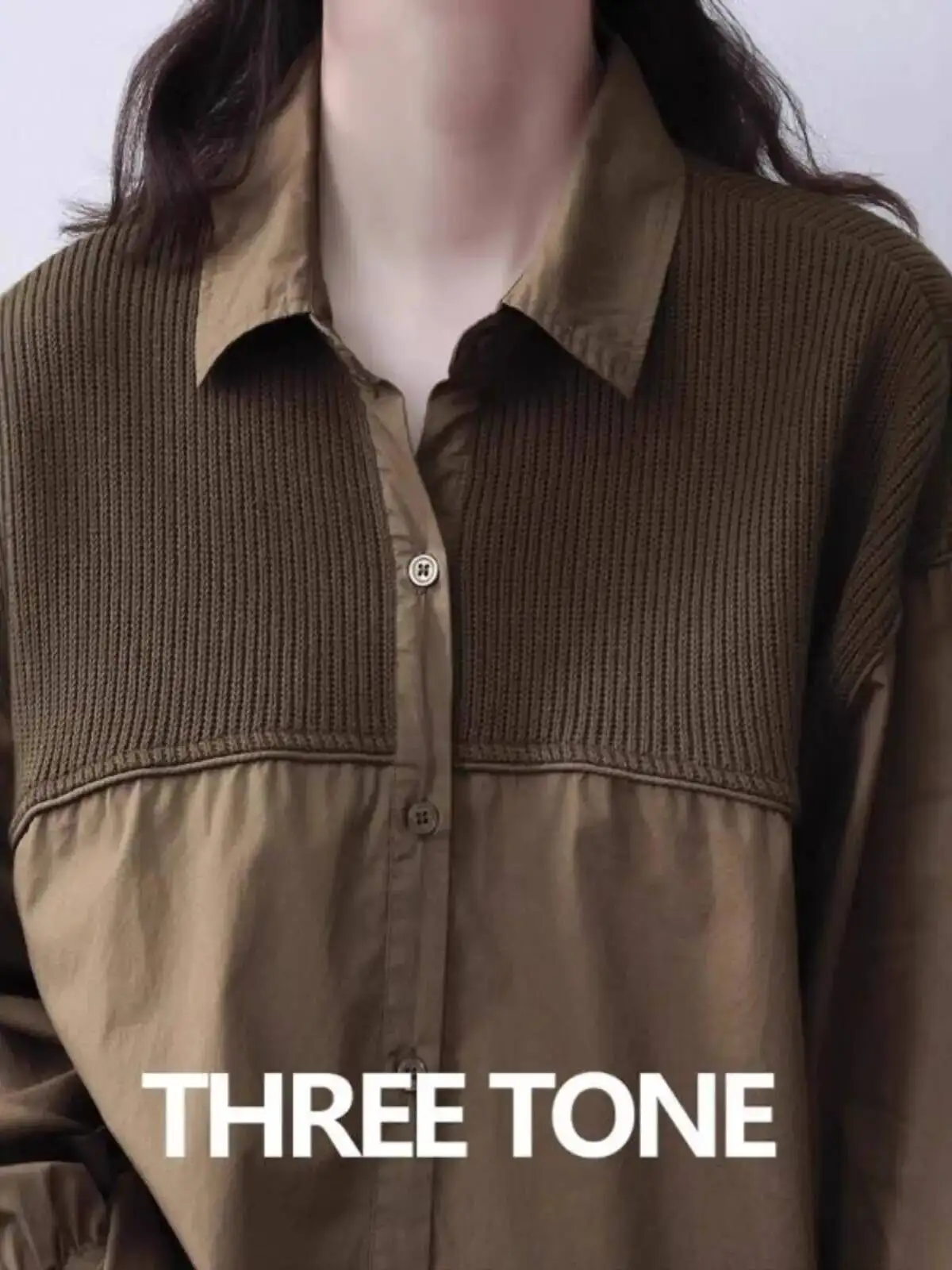 Women Shirts Vintage Patchwork Shirt Jacket For Women Long Sleeve Loose Versatile Collared Blouse Export Style Top