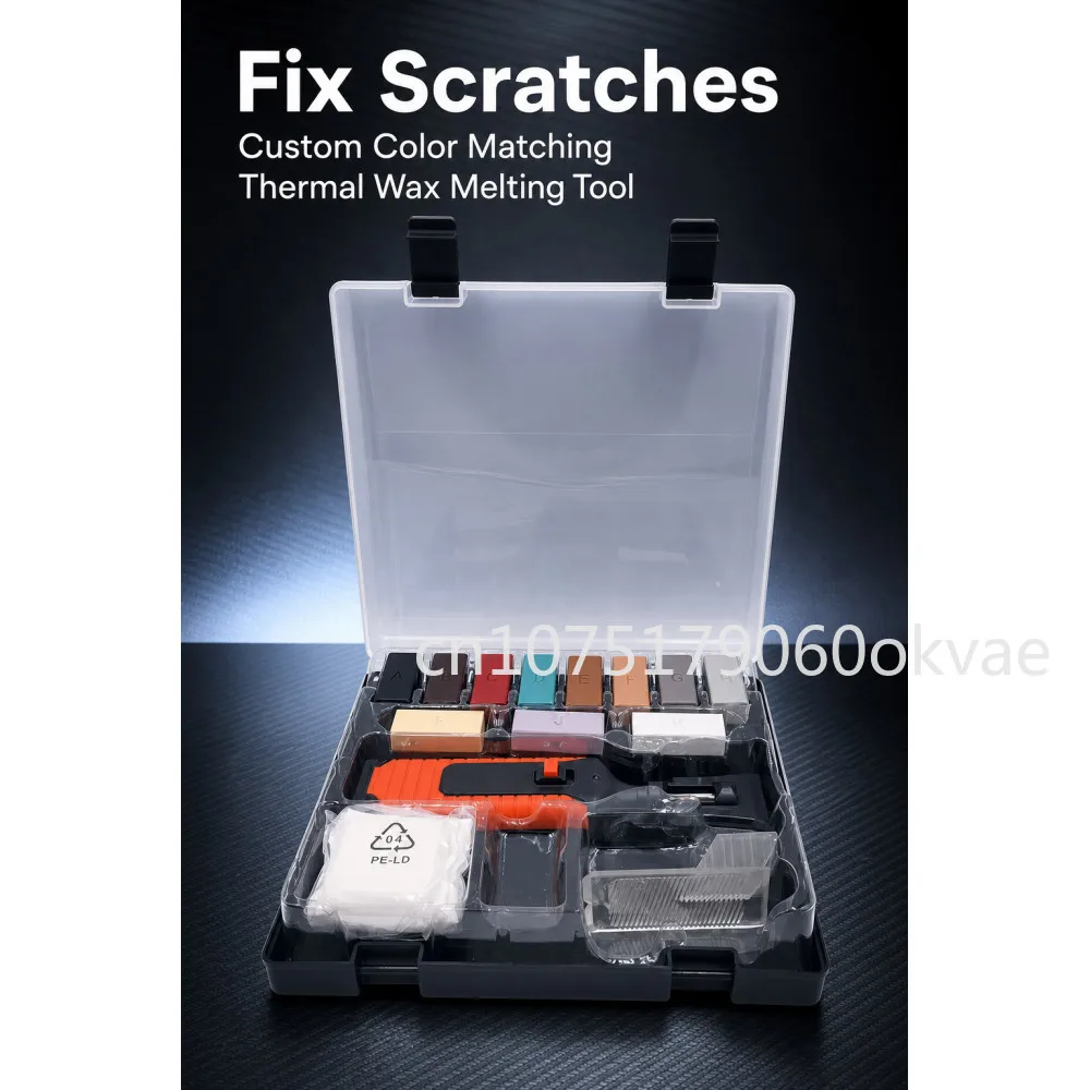 Laminate Floor Repair Kit Wax System for Scratches Chips Floor Restoration Tool Set with 11 Colors Wax Blocks