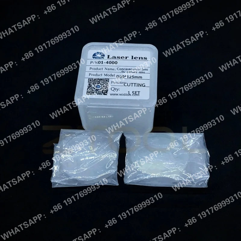 Cabezal de corte por láser, lente de enfoque colimador original WSX, 2 piezas de lentes menisco/biconvexas para máquina cortadora WSX KC13 KC15 NC30