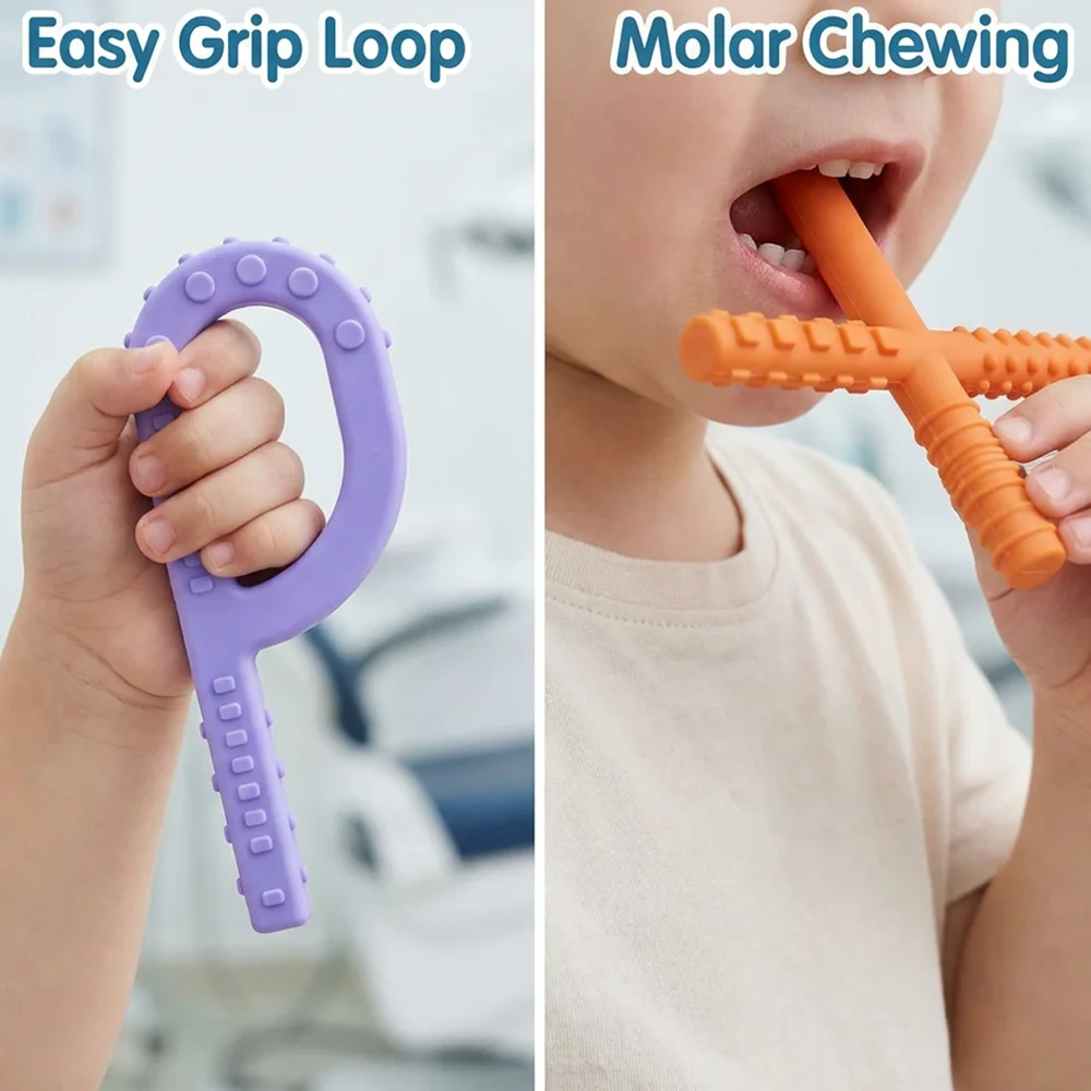 Children's Sensory Toys, Oral Motor Stimulators for Infants and Toddlers, Sensory Chew Toys for Autistic Children, Silicone Chew Toys Suitable for Children and Adults