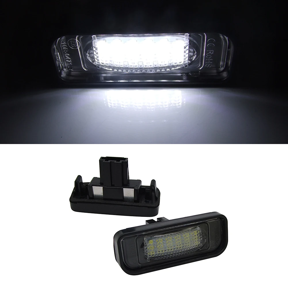 

2Pcs Canbus LED License Number Plate Lights Error Free Car Lamp For Mercedes Benz S-class W220 1999-2005 Auto Accessories 6500K