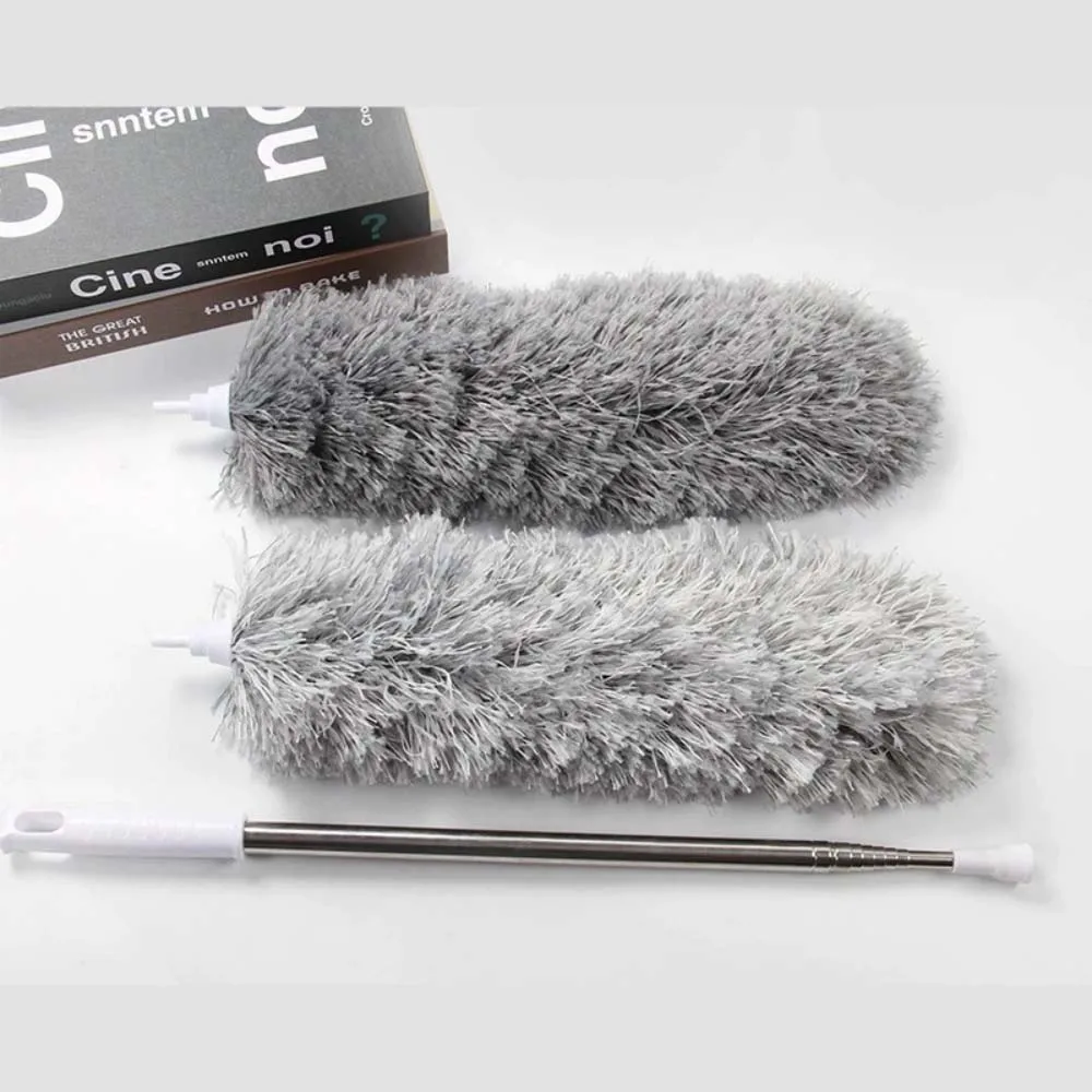 2025 280cm Adjustable Telescopic Bending Duster Brush Feather Dust Cleaner Car Furniture Gap Cleaning Brush Dust Removal Tool