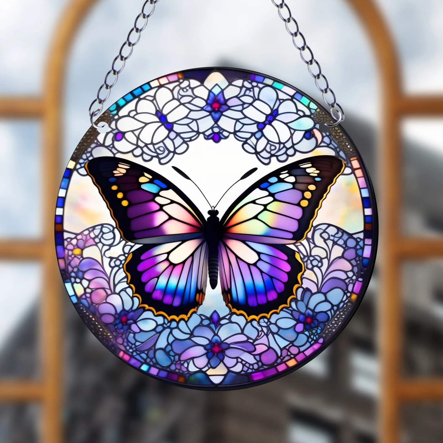 Vibrant Butterfly Suncatcher-Intricately Designed,Color-Changing Acrylic Creates Stunning Atmosphere-Whimsical Insect Series