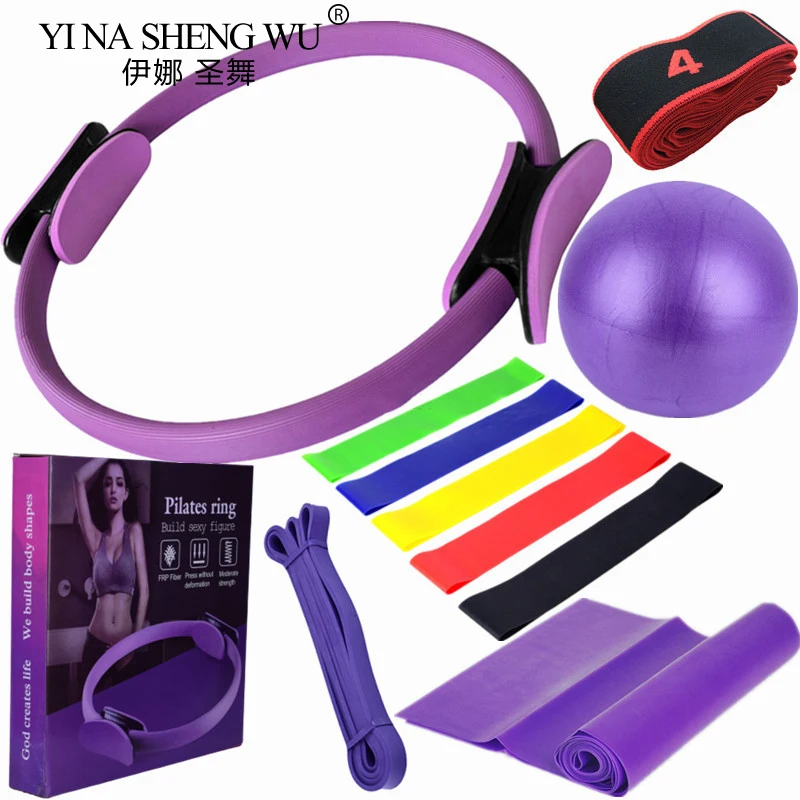 11Pcs Pilates Equipment For Home Workouts Pilates Ring And Ball Set Resistance Bands & More Perfect For Home Pilates Equipment