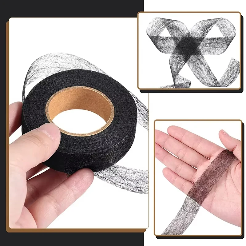 24M Pants Hem Tape Self-Adhesive Edge Shorten Paste Tape DIY Tools for Jean Clothes Length Shorten Household Sewing Accessories
