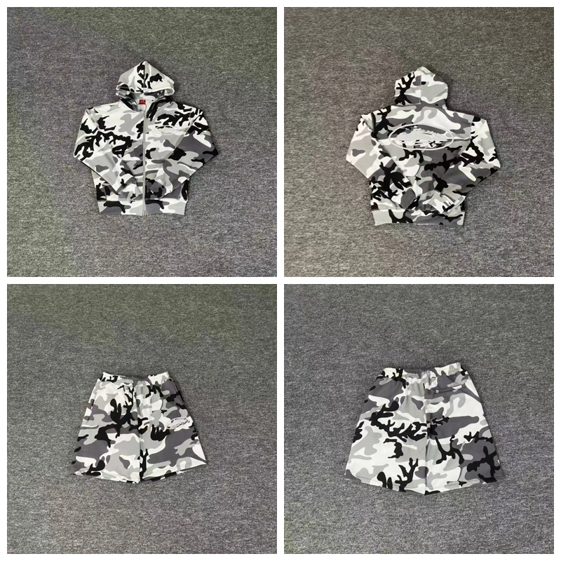 

Толстовка с капюшоном Thiened Fce Demon Island с принтом, камуфляжная молния Jaet orts ex, осень-зима, повседневная спортивная одежда