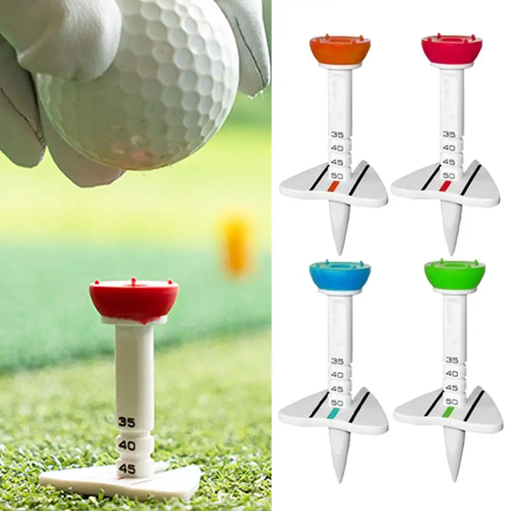 1/4 Pcs 33-55mm Adjustable-height Golf Tee Training Accessories Set for Golfs Driver Training