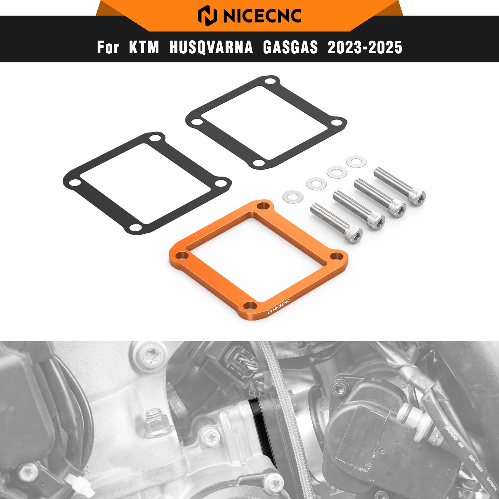 

NICECNC For KTM EXC 300 EXC 250 XCW 300 SX 250 2024 2025 Reed Valve Spacer For Husqvrana TE 300 TE 250 GasGas EC 300 TBI Enduro