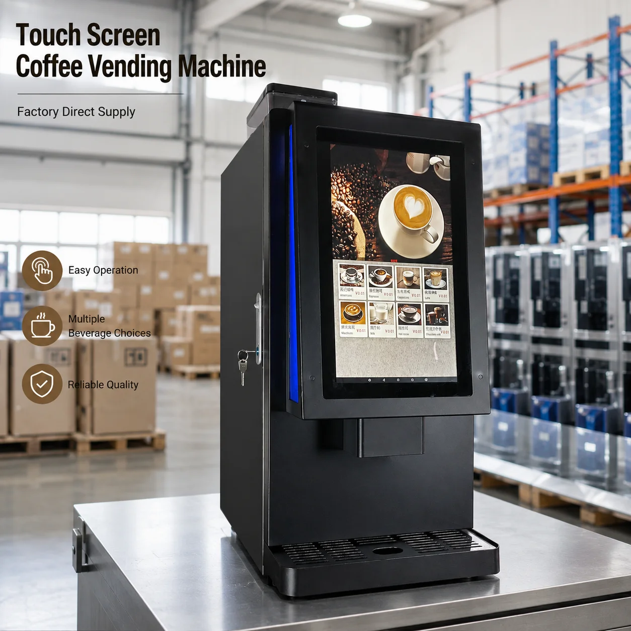 FOODLINE Beginner Snack Shop Coffee Vending Machine Simplified Payment Panel Low Investment Unmanned Drink Machine