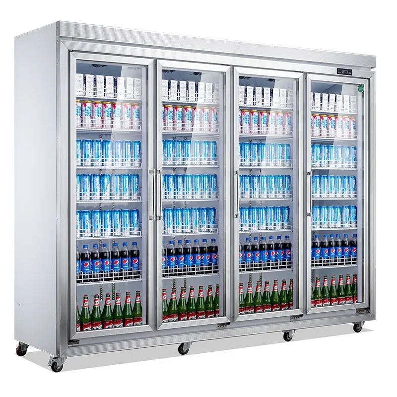 Custom Convenience Store Equipment Bar Large Capacity Beer Freezer Commercial Beverage Refrigeration Cabinet