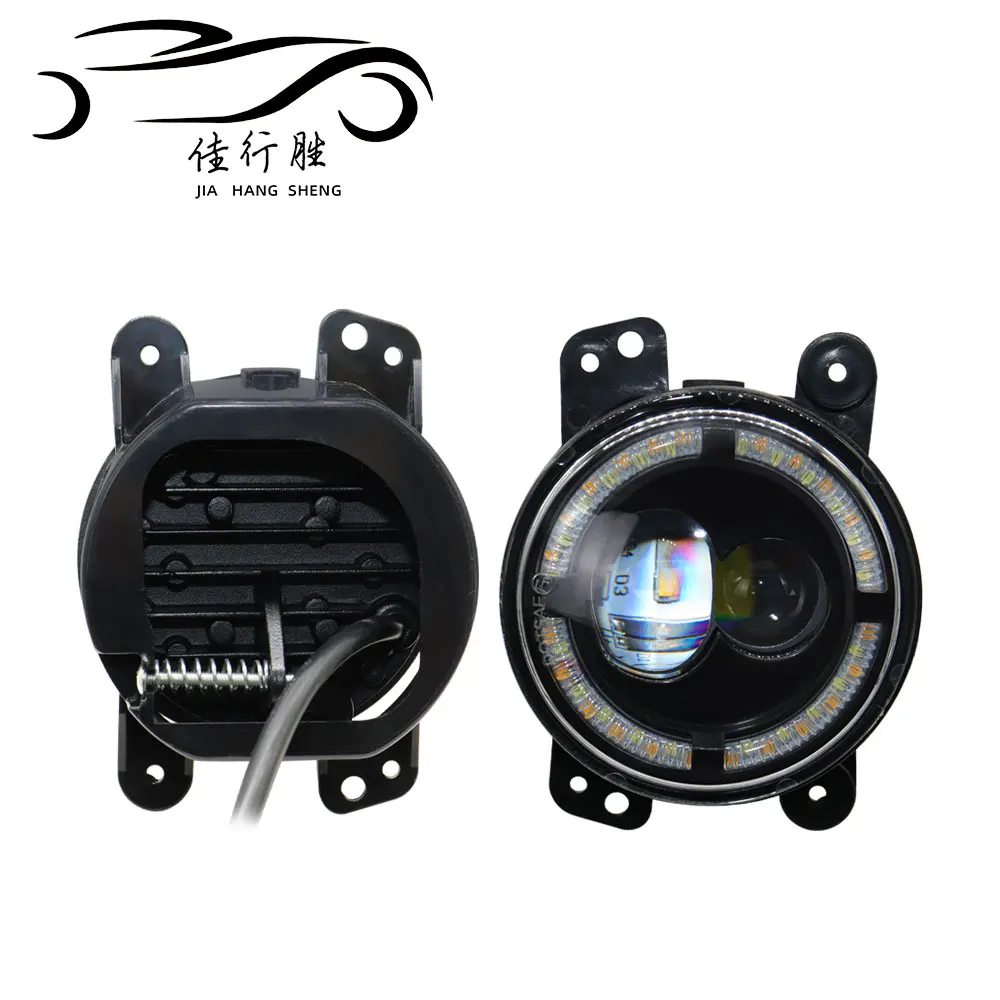 

4Inch LED Fog Lights Round Work Light With White DRL Amber Turn Signal Light For Jeep Wrangler JK Dodge Accessories For Off Road