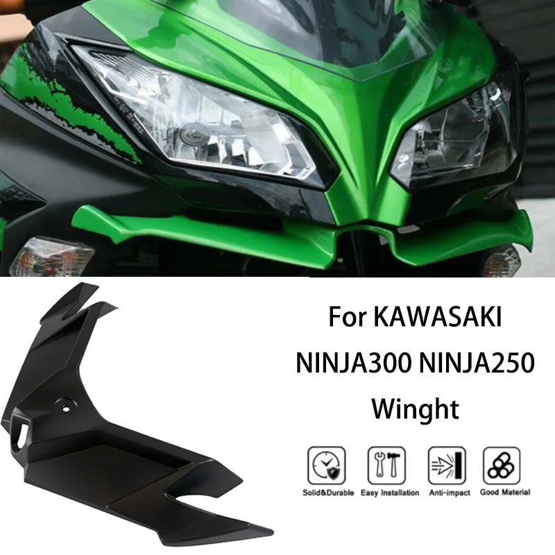 

MTKRACING For KAWASAKI NINJA300 NINJA250 2013-2017 Front fairing small wing aerodynamics wing shell cover protective cover