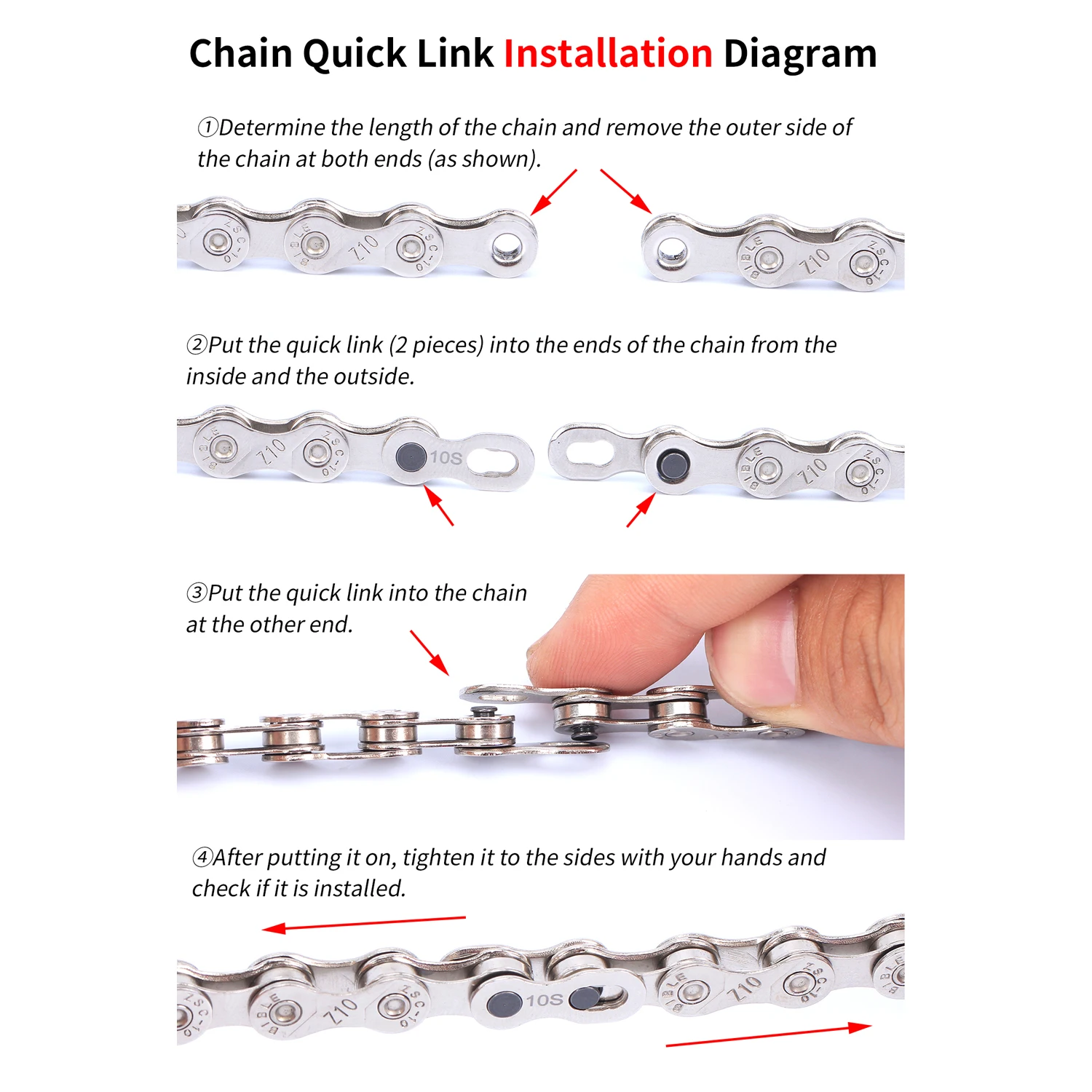 Bicycle Chain Link Connector Joints MTB Road Bike Chain Missing Quick Connector Master Link for 6 7 8 9 10 11 12S Speed Chain