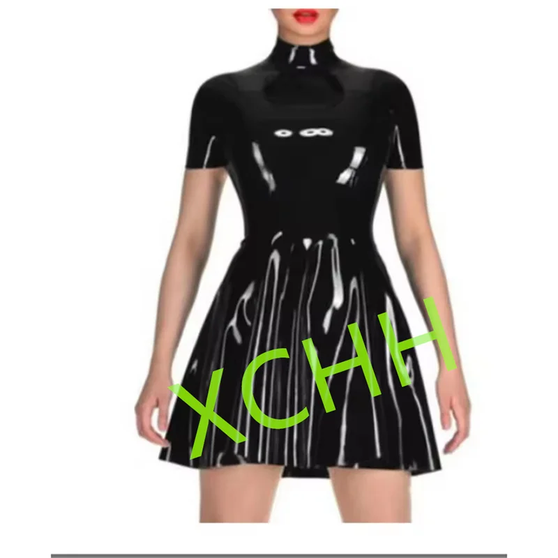 Women 100% Latex Dress Rubber Catsuit Back Zip Gummi Customize 0.4mm Club Party Wear Halloween Costume XS to XXXL