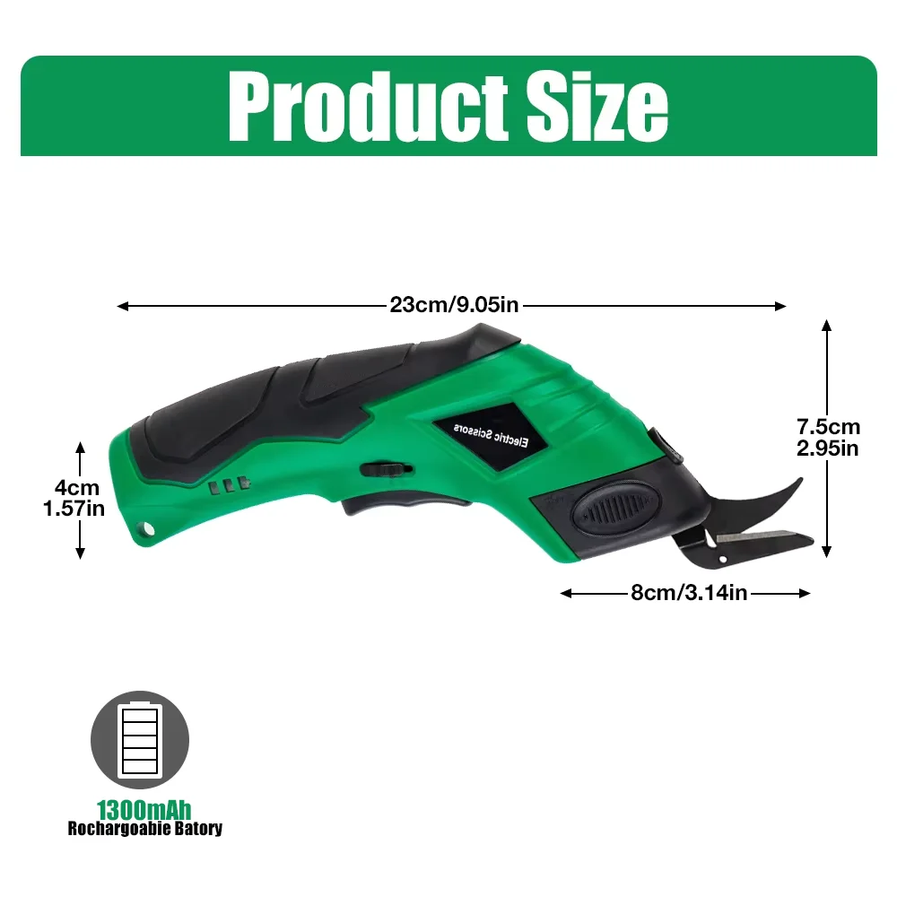 4V Electric Scissors, Home USB Charging, Cordless Sewing Scissors DIY Leather/Fabric/Cardboard Cutting Tools, Tufting Scissors view 4
