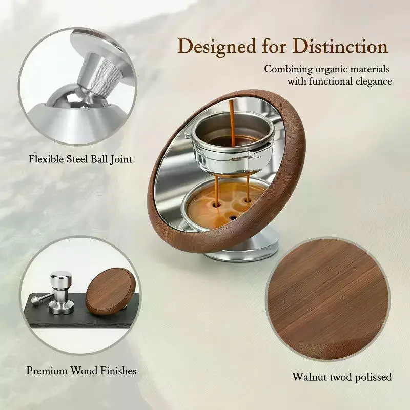 Espresso Extraction Monitoring Mirror Magnetic Lightweight Lens for Bottomless Portafilter Travel Portable Coffee Making Kit