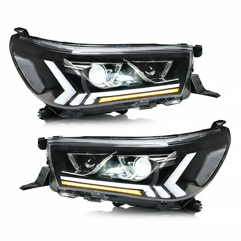 Customizable New Arrival Factory Front Light LED Head Lamp Upgrade Car Headlight For Toyota Hilux 2015-2019