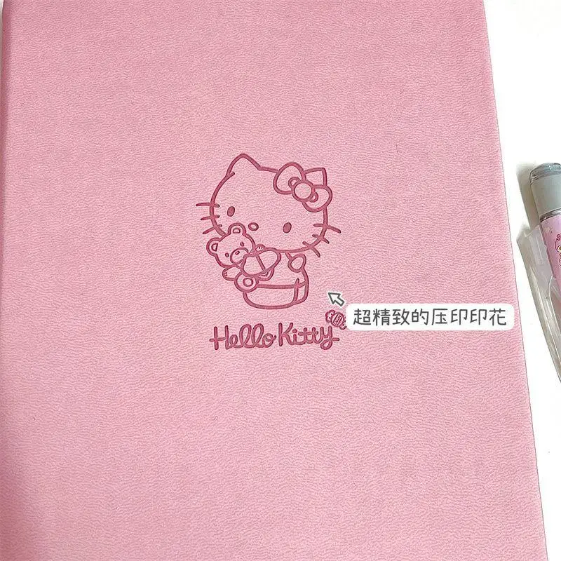 Kawaii Sanrio Hello Kitty Anime Notebook High Appearance Thickening Student Diary Book Simplicity Cute Cartoon Children Gifts