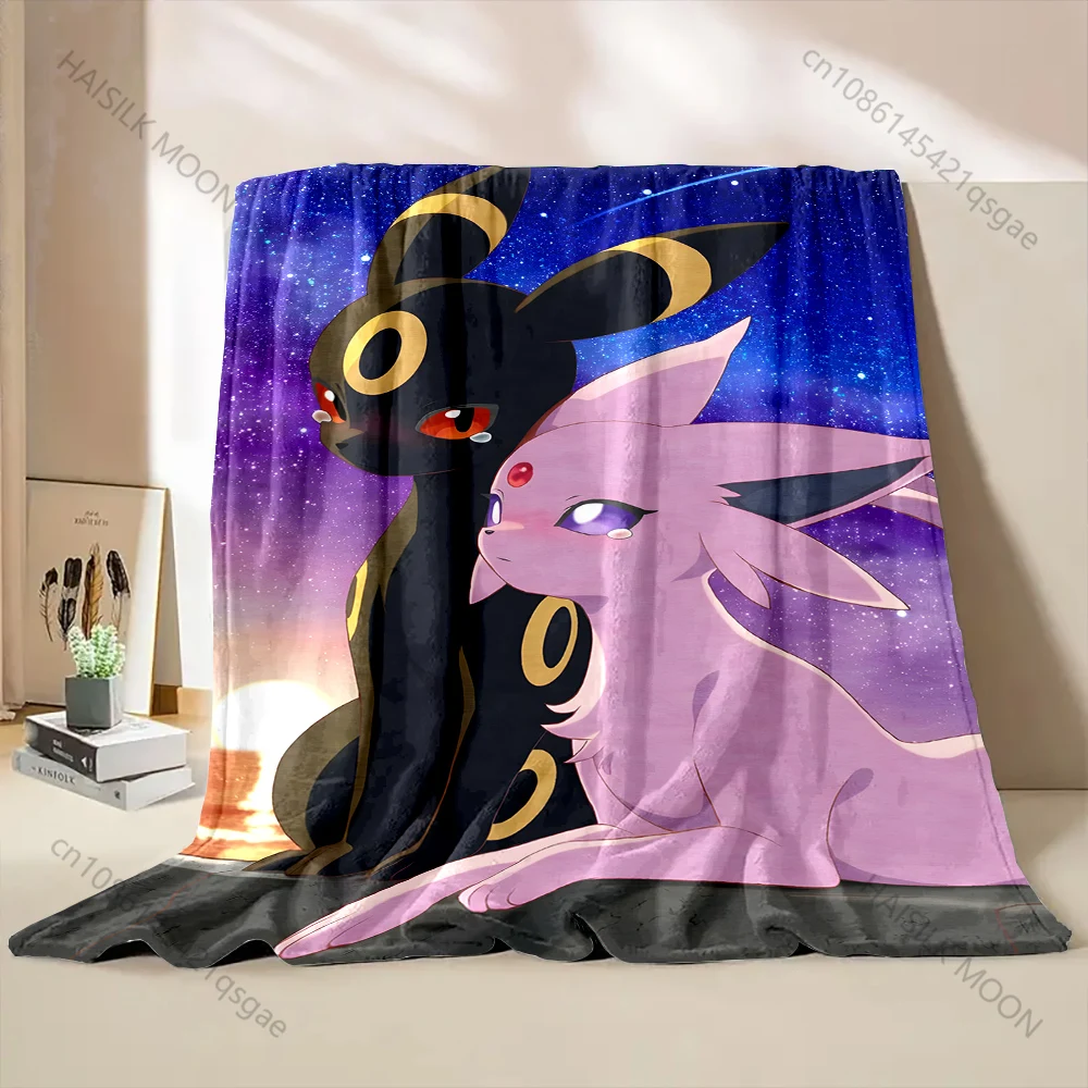 New Product！Cute Umbreon and Sylveon Print Blanket for Home Sofa Travel Office Break Blanket Children Student Kids Luxury Gifts