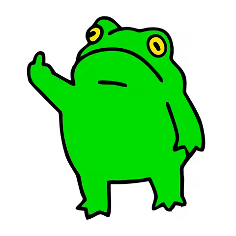 Little Green Frog Reflective Car Sticker Cute and Funny Personality Middle Finger Gesture Motorcycle Waterproof Sticker