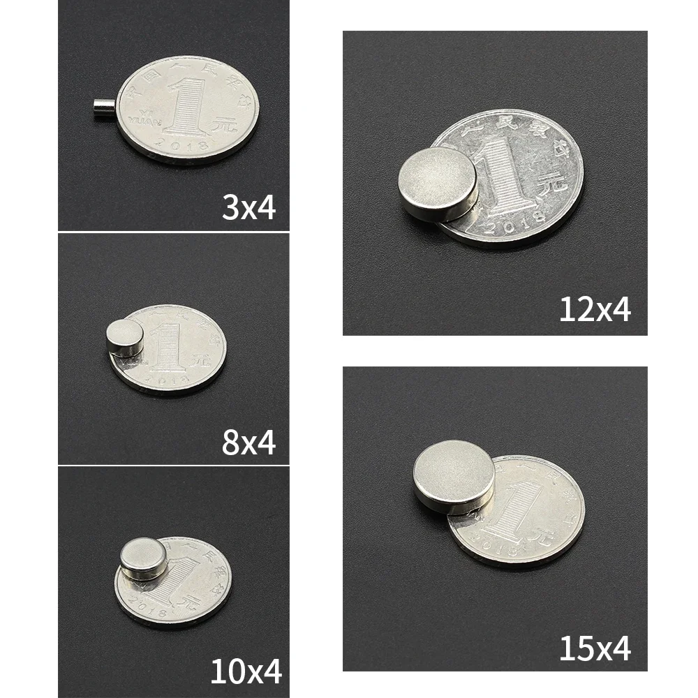 N35 Super Powerful Neodymium Magnet Round Magnets NdfeB Strong Permanent Magnetic imanes Refrigerator Magnets  x4mm