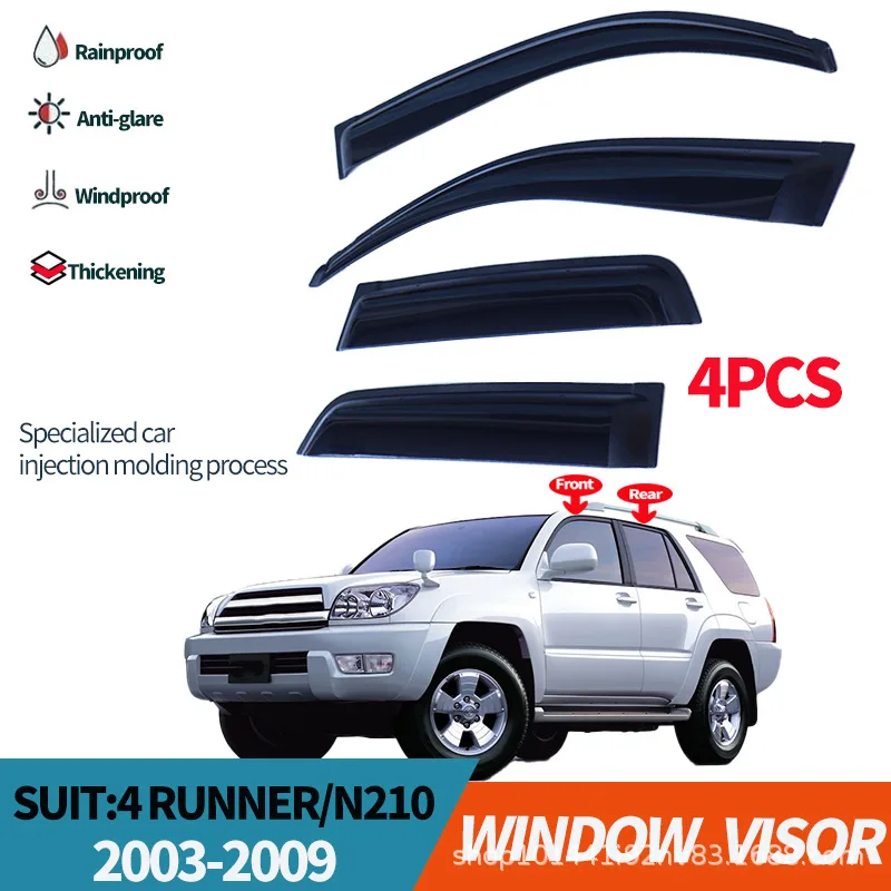 

Suitable for 03-09 Toyota HILUX SURF door rain shield, window rain brow shield, modified decoration
