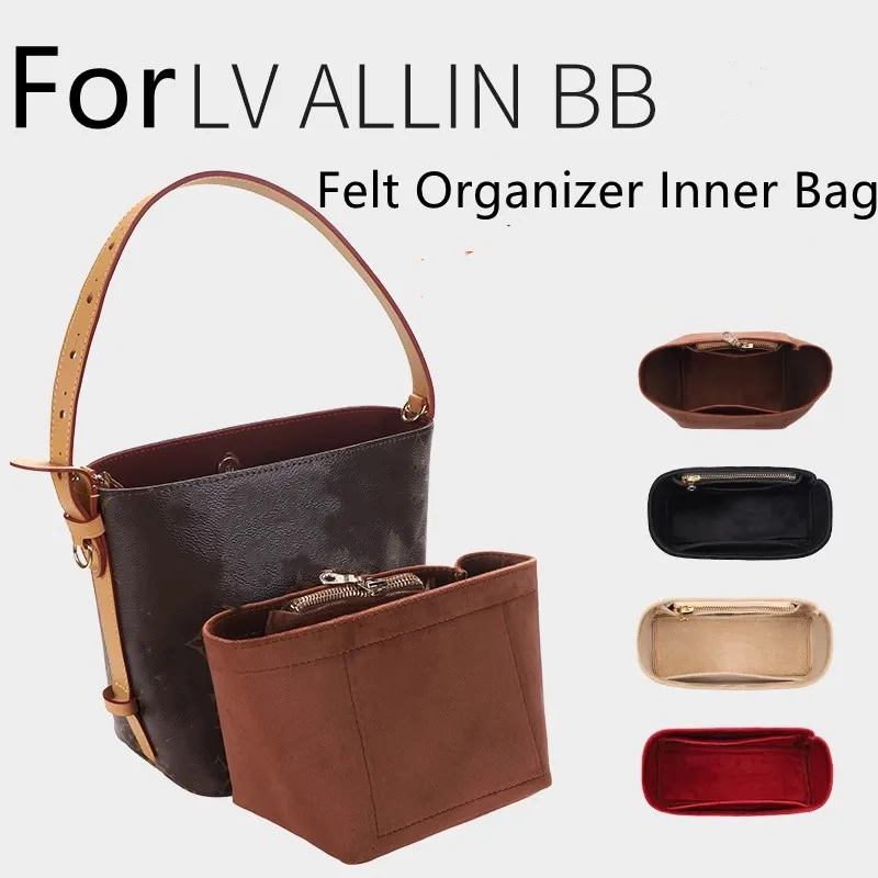 

Felt Insert Organizer For LV all in bb Bag Womens Handbag Inner Purse Travel Cosmetic Liner Bags Shaper