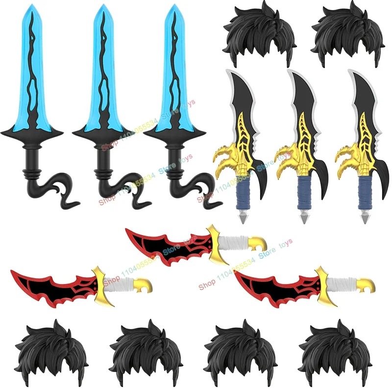 MOC animación Cheng Xiaoyu bloques de construcción cuchillo accesorios Anime figuras de acción líder modelos juguetes para niños regalos de cumpleaños