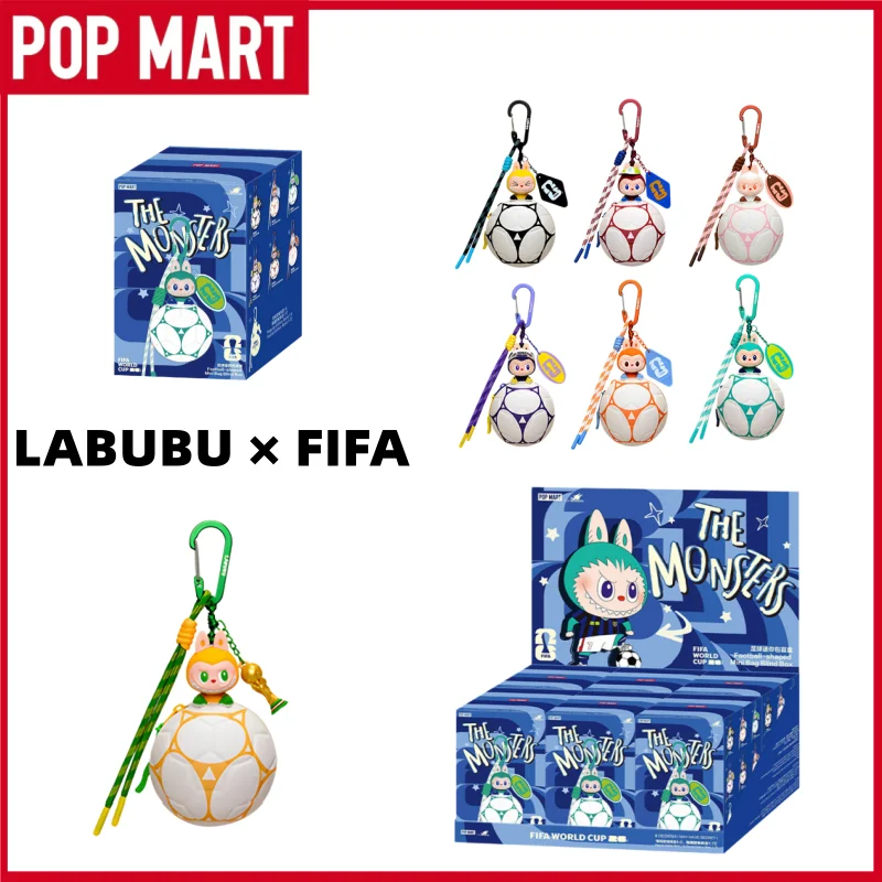 

POP MART The Monsters Labubu FIFA World Cup Football Shaped Mini Bag Blind Box Soccer Peripheral Mystery Box Gift For Collectors