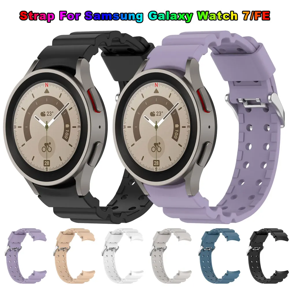 Silicone Watchband For Samsung Galaxy Watch 7 FE Bracelet Correa Galaxy Watch 4/5/6 44mm 40mm 5Pro 45mm 6classic 47mm 43mm strap