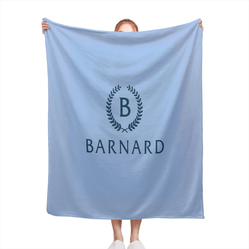 

Barnard College Baby Blue Logo Medium Blanket Fluffy Soft Bedroom Decor Sofa Blankets Comforter Home and Decoration