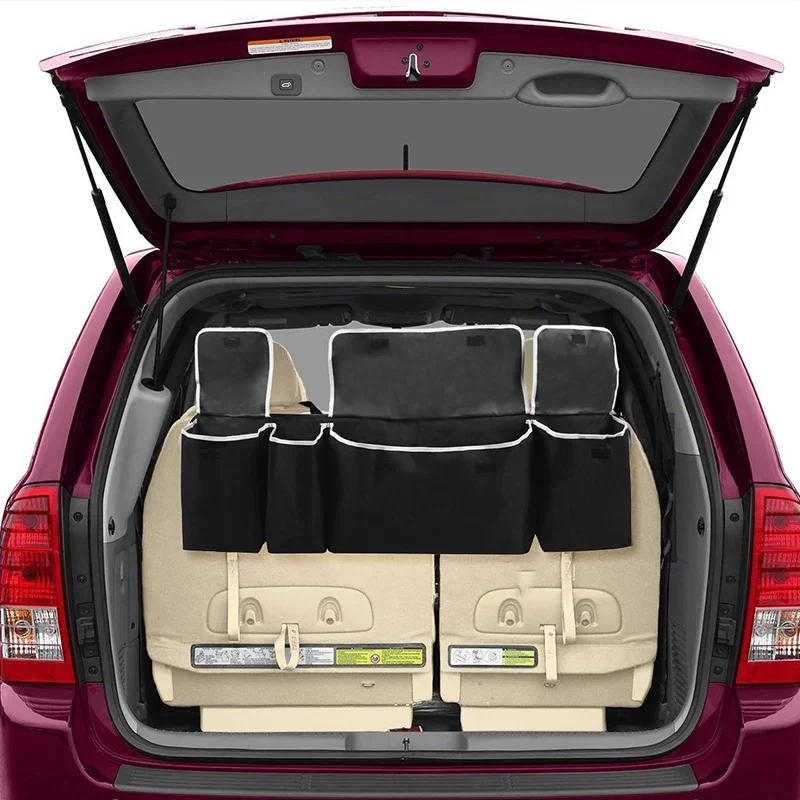 Car Trunk Organizer Backseat Storage Bag High Capacity Multi-use Car Seat Back Organizers Automobile Interior image 2