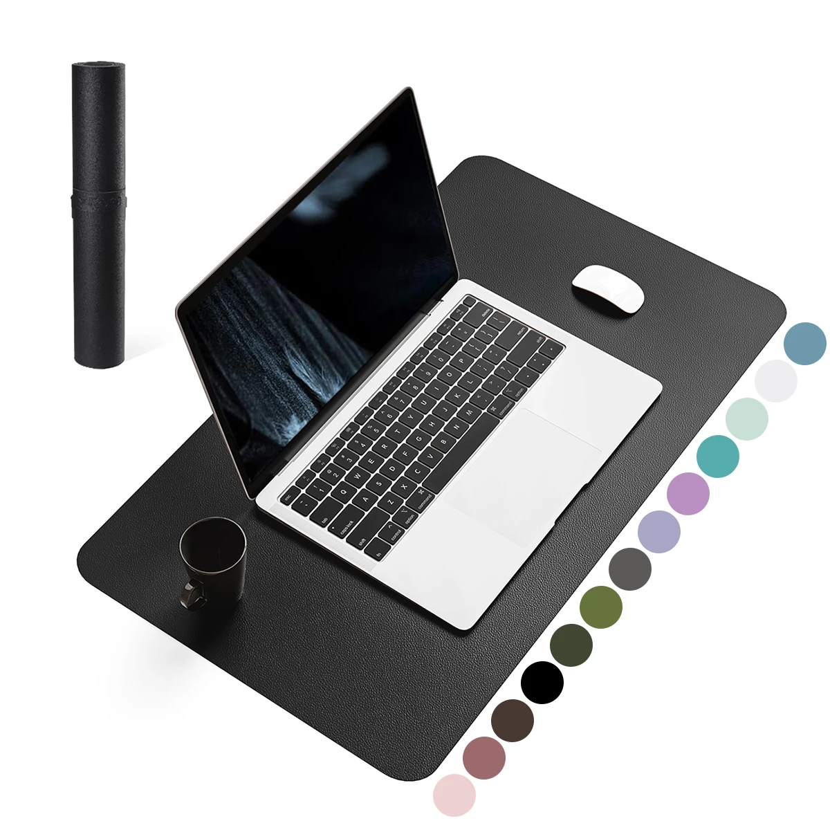 Pu Leather Office Desk Pad, Waterproof Laptop Computer Desk Keyboard Mat, Large Mouse Pad for Office/Work/Home/Decor 60X30CM