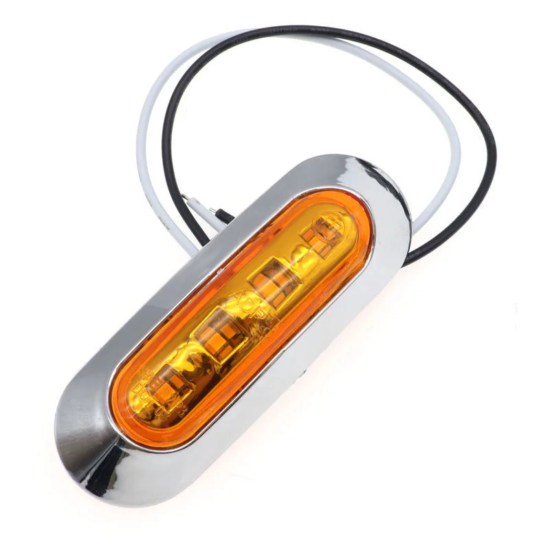 12V-24V Wasserdichte 4-LED-Seitenmarkierungsleuchte, Begrenzungsleuchte, Anzeigeleuchte für Auto, LKW, Anhänger, LKW-Seitenmarkierungs- und Rücklicht, Rot/Weiß/Gelb
