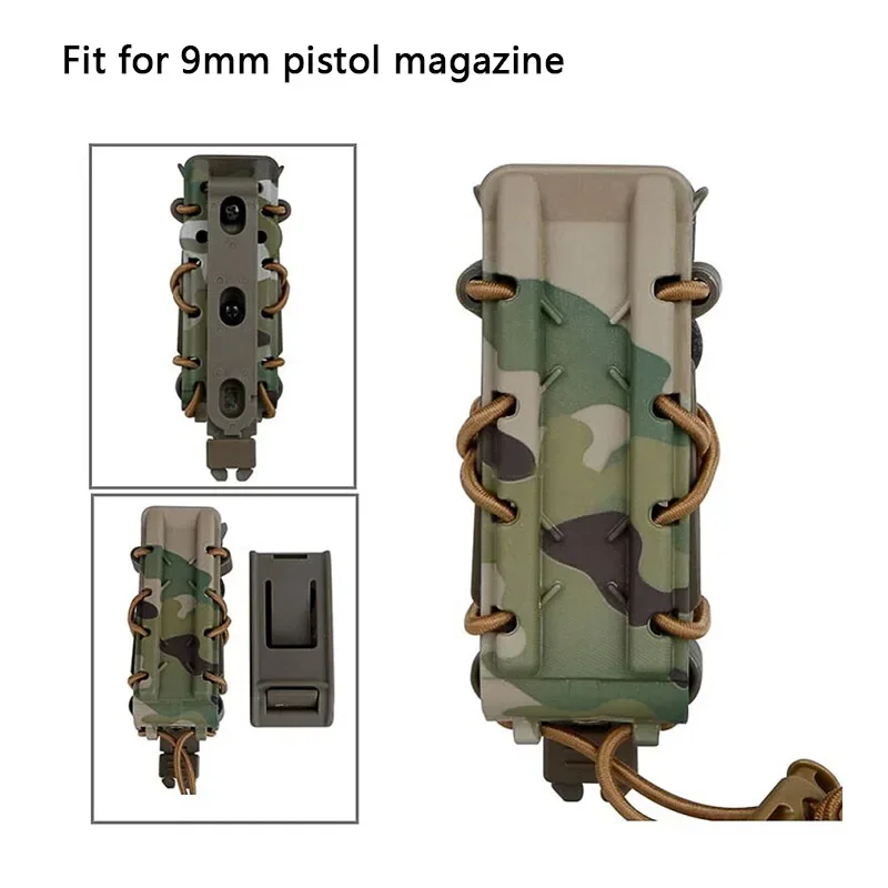 Tactical 9mm Molle Magazine Pouch Case Fastmag Clip Waist Belt Carrier Pistol Rifle Mag Pouch Outdoor CS Hunting Accessories