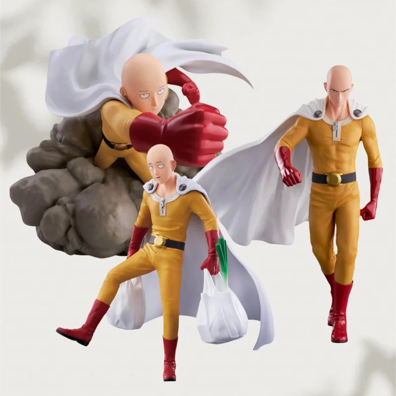 Figura de Prêmio Original Bandai One Punch Man Saitama, Modelo de Personagem de Anime, Ornamento de Mesa, Brinquedo Colecionável, Presente de Aniversário