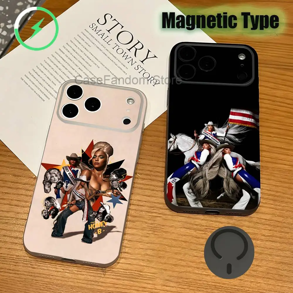 

Singer B-Beyonce-S Transparent gray Phone Case For iPhone 17,16,15,14,13,12,11,Pro,Max,Plus Magnetic Wireless Charging