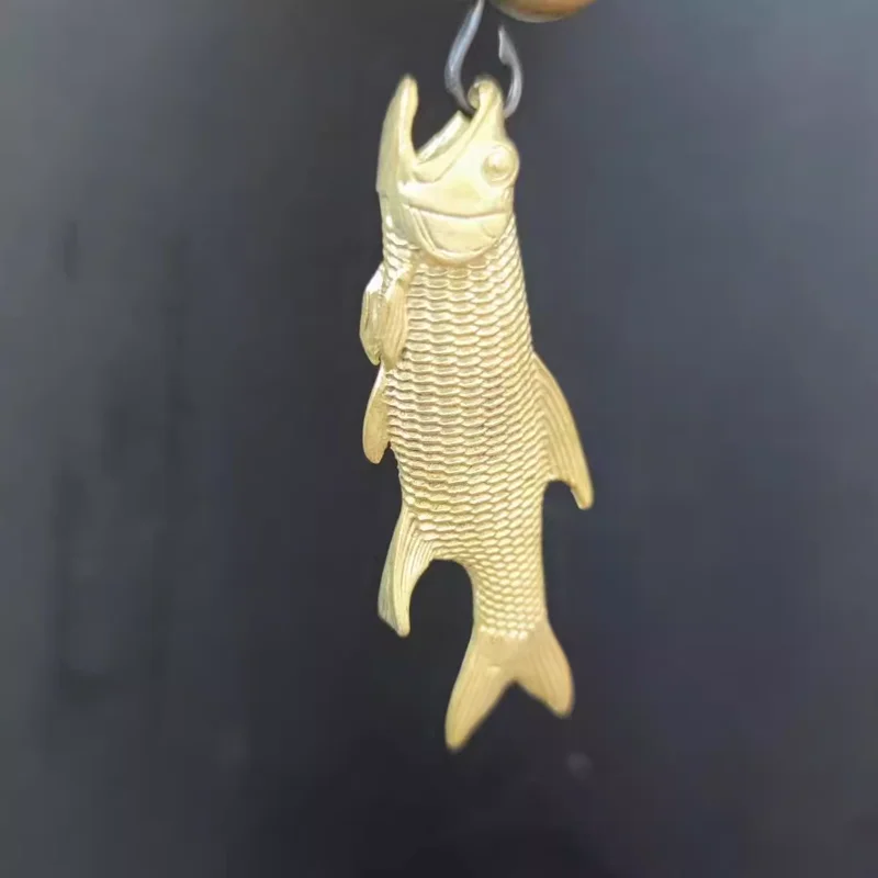 Bag Pendant Keychain Handmade Golden Fish Pendant For Man Or Woman Gift