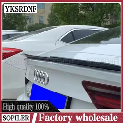 V Style High Quality ABS Material Spoiler for Audi A7 S7 RS7 2013- 2018 Carbon Fiber Look Rear Spoiler Trunk Wing