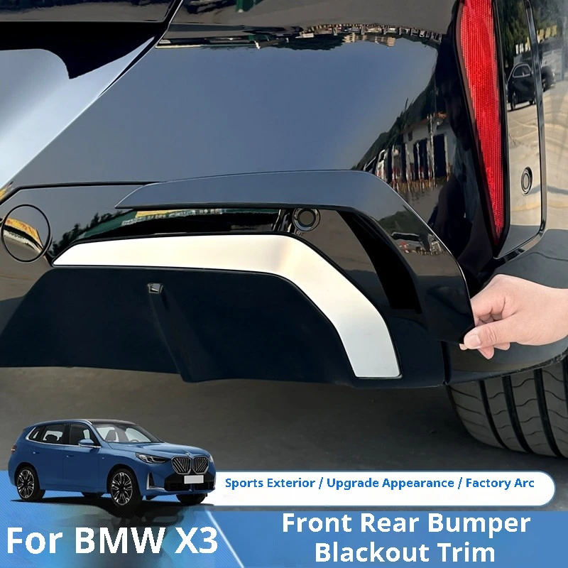 

For BMW X3 20 xDrive 30 xDrive M50 xDrive 25-26 Car Black Warrior Kit Front Rear Bumper Decor Strip Blackout Modified Accessory