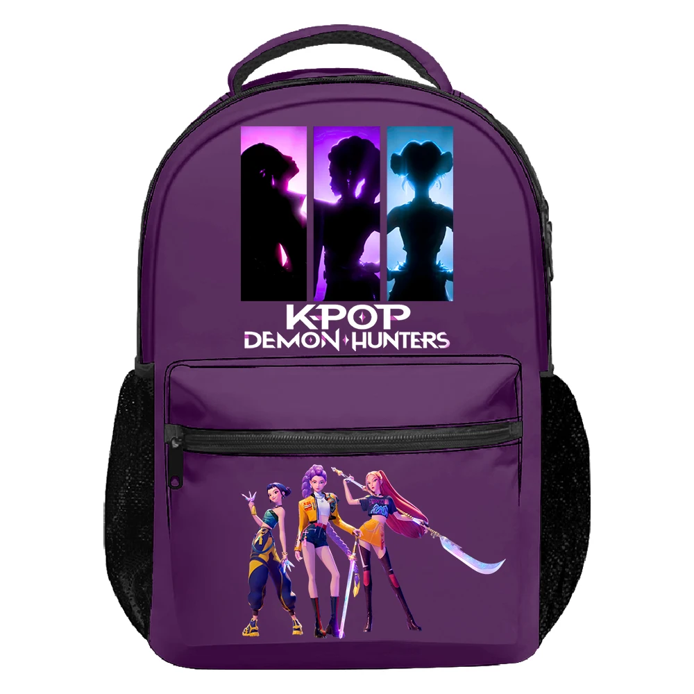 

KPop Demon Hunters 2025 Cartoon Movie Backpack Women Men Rucksack Unisex Travel Bag Packsack Casual Daypack