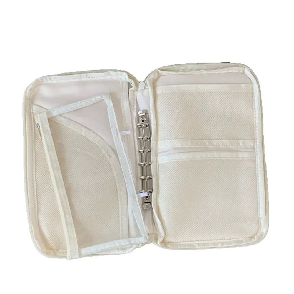 A5 Planner Storage Pouch Loose-leaf Refill Page Ita-bag Pen Case with Full Zipper Portable Planner Organizer for Students