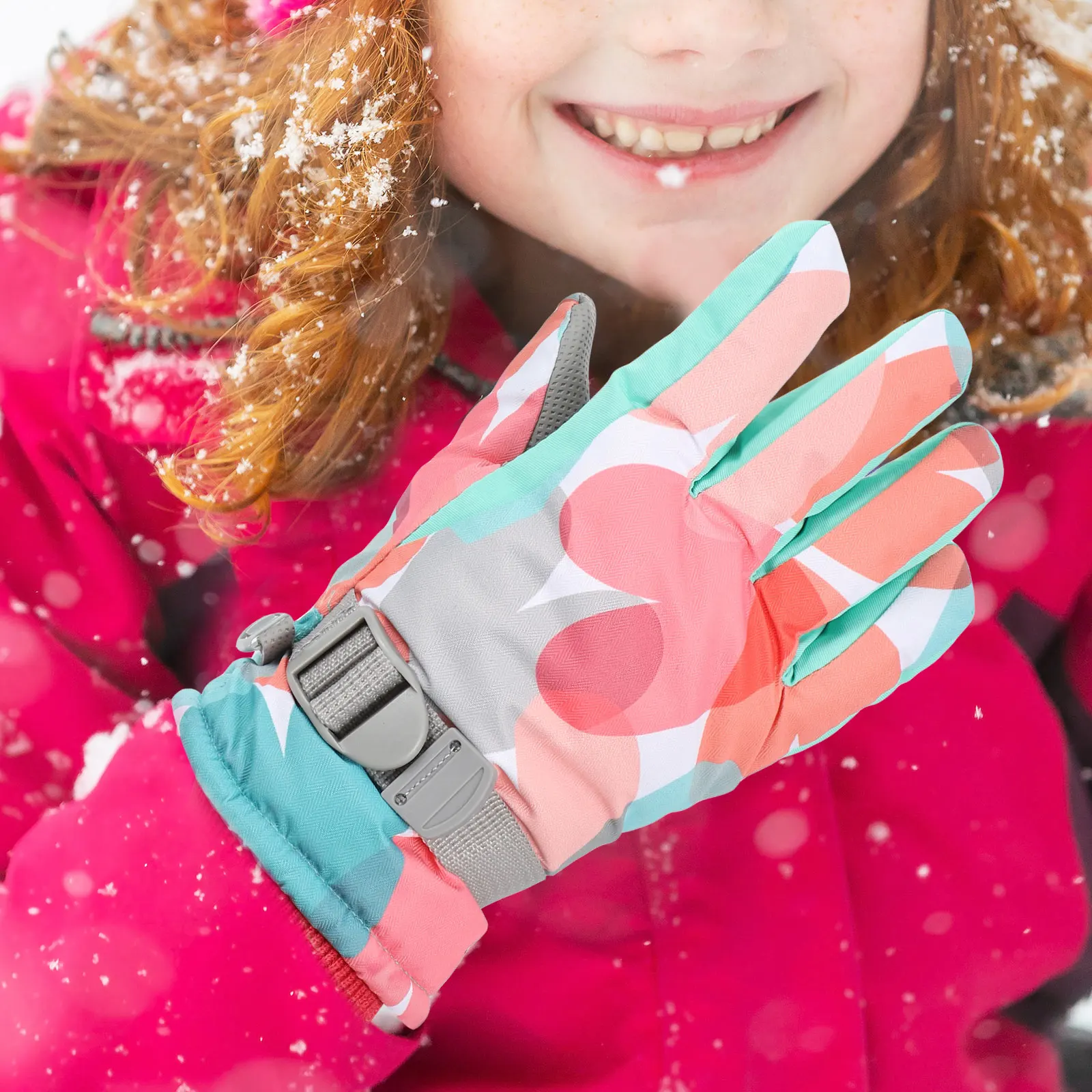 

Cold proof Gloves Baby Toddler Child Polar Fleece Skiing Waterproof Kids Winter Warm Keeping Gloves Easy Clean Breathing