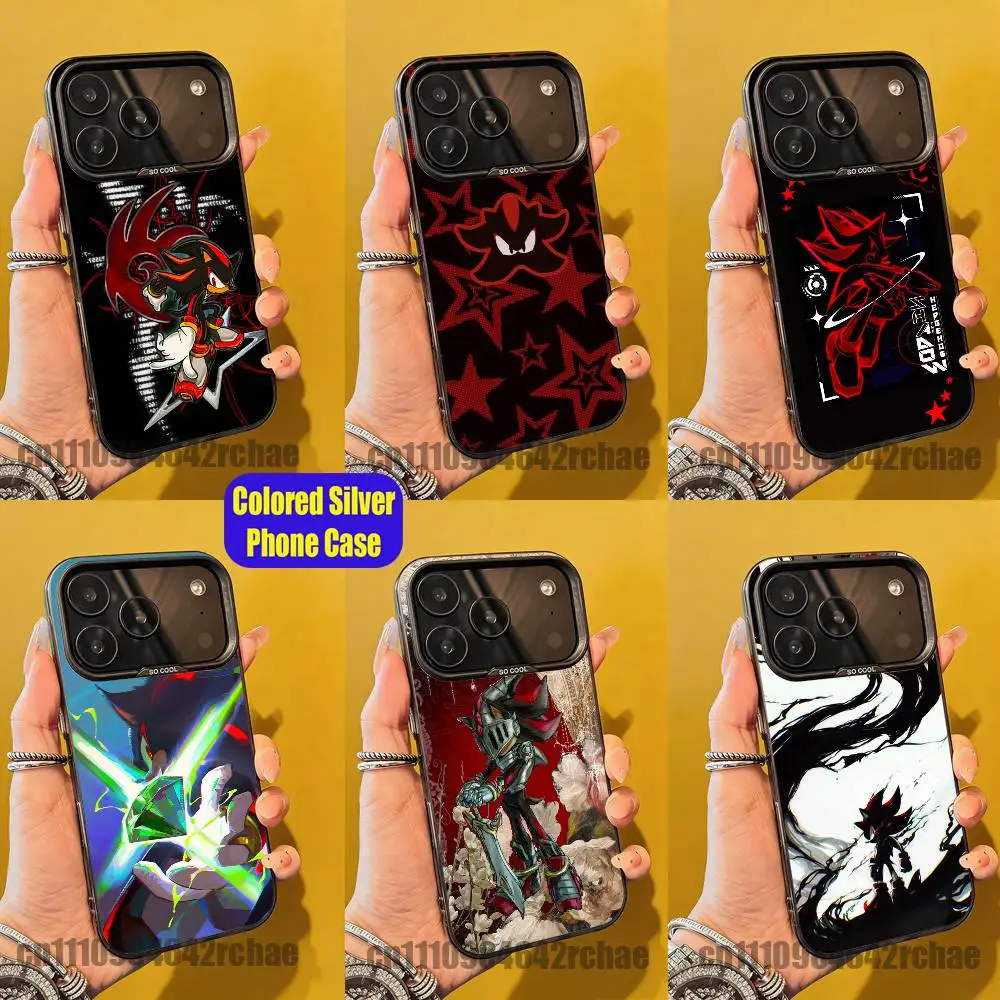 

For Shadow The H-Hedgehog Phone Case iPhone 15,16,12,14,13,17,11,E,Pro,Max,Plus,Air,Mini Colored Silver Cover