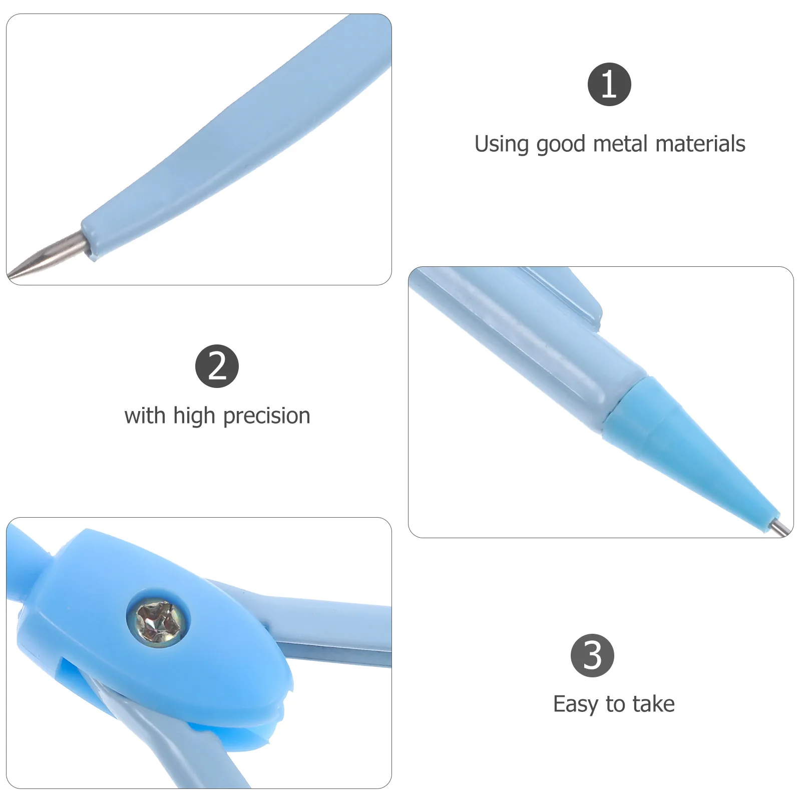 

1 set Drafting Compasses Circle Drawing Tool for Students Math Geometry Supplies Portable Study Aids Precision Instruments High