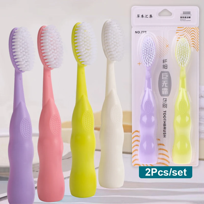 

Big Head Toothbrush Oral Care Deep Cleaning Oral Cleaning Soft Bristle Couple Manual Toothbrush Cute Teeth Brush