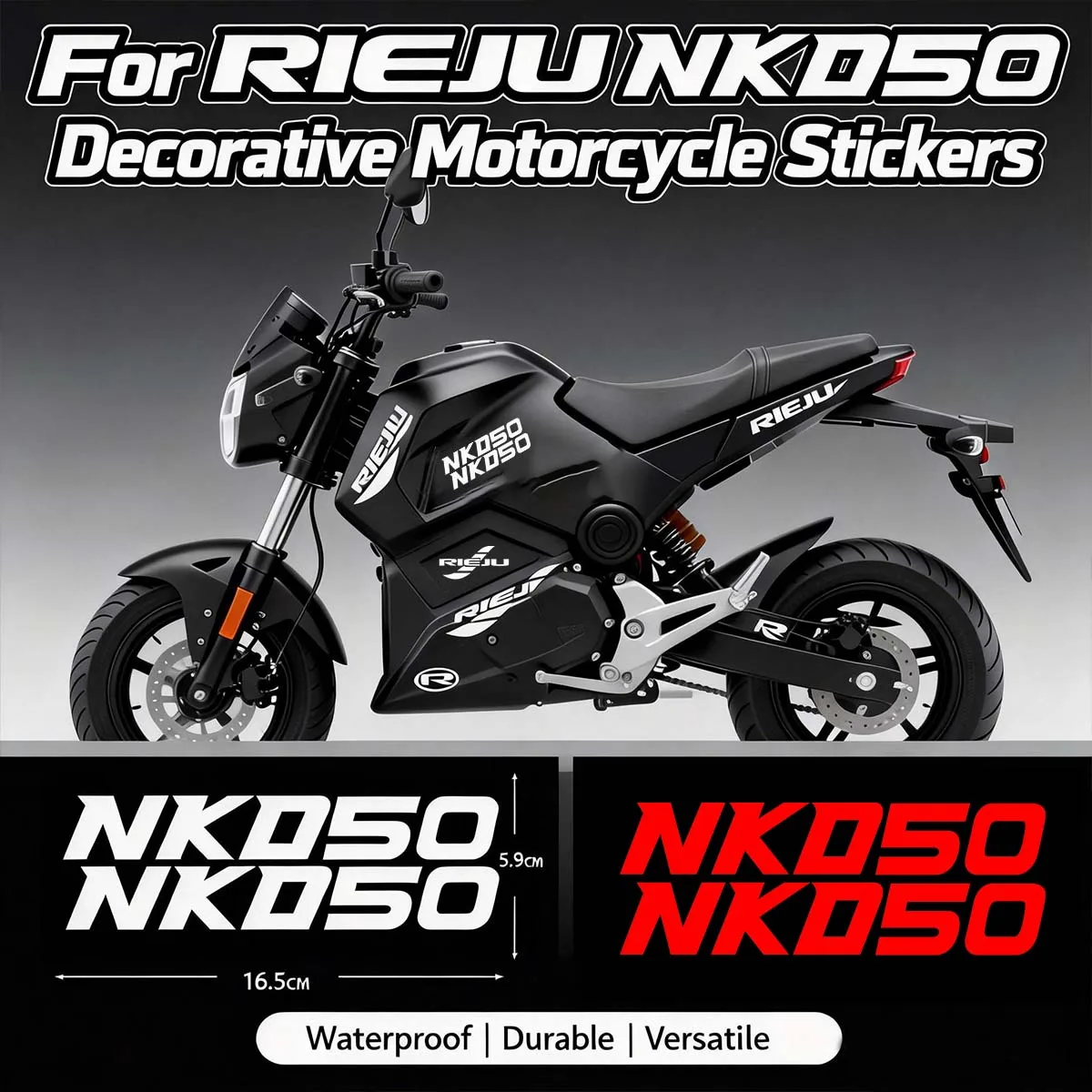 Für RIEJU NKD50 Reflektierende Motorrad-Aufkleber Moto Bike Seitenverkleidung Helm Heckbox Karosserie Dekorative Vinyl-Zubehör-Aufkleber