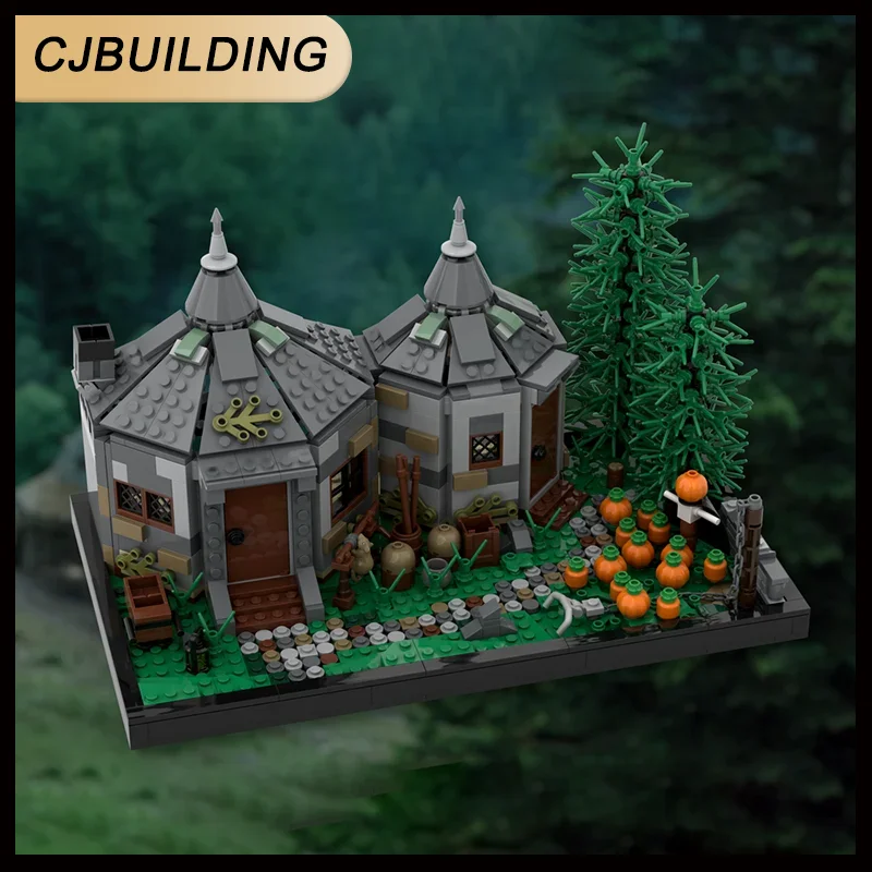 

1100pcs Movie Moc Building Blocks Modular Half-giant's Hut Scenery Model DIY Assembly Construction Toy for Collectotr