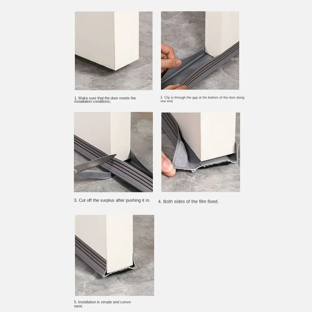 Soundproof Door Bottom Sealing Strip Dorm PVC Insect Prevention Draught Excluder Home 93cm Door Draft Stopper