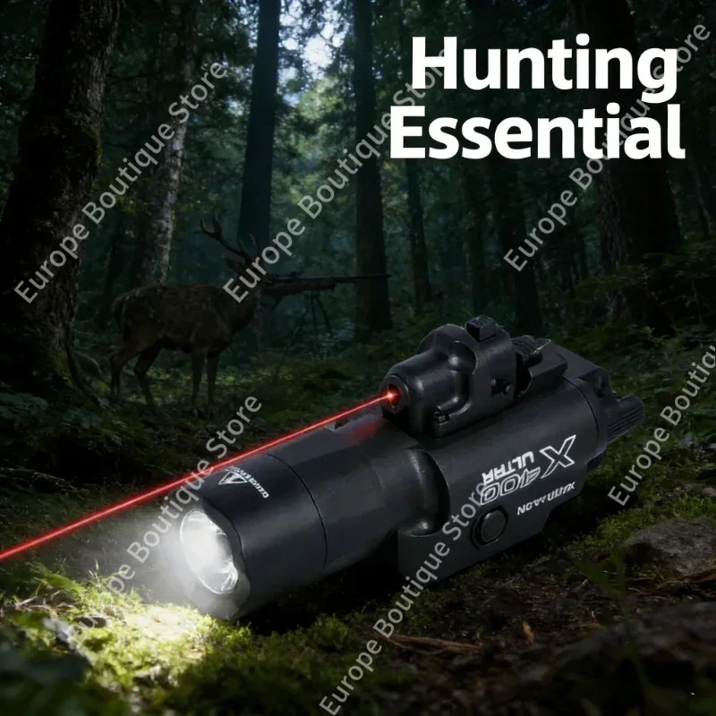 X400U 2-in-1 Flashlight Laser Pointer High Quality 20mm Rail For Airsoft Guns Hunting Shooting Equipment
